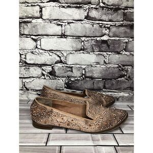 Sam Edelman Rose Gold Adena Spike Studs Fabric Ballet Flats Women Sz 8M US/39EU